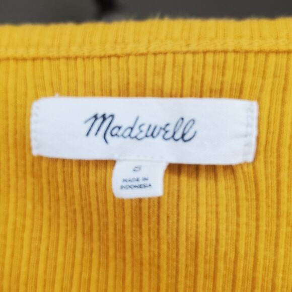Madewell Yellow Ribbed Tank Top Small - Picture 6 of 8
